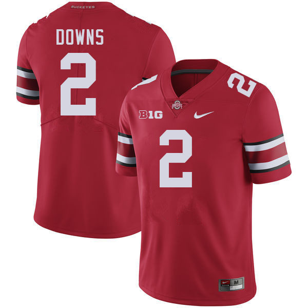 Ohio State Buckeyes Caleb Downs Men's's #2 Authentic Red College Football Jersey 2404UBUD2